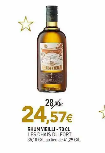naturéO Rhum Vieilli Les Chais Du Fort - 70 Cl offre