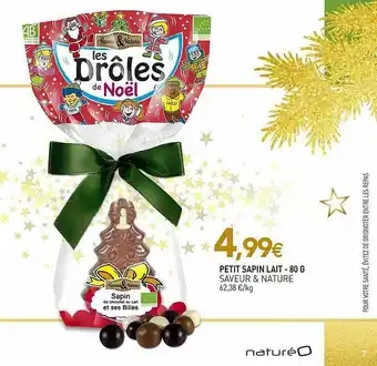 naturéO Petit Sapin Lait Saveur & Nature - 80 G offre
