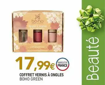 naturéO Coffret Vernis à Ongles Boho Green offre