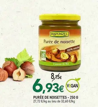 naturéO Purée De Noisettes Rapunzel - 250 G offre