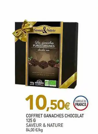 naturéO Coffret Ganaches Chocolat Saveur & Nature 125 G offre