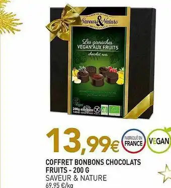 Coffret Bonbons Chocolats Fruits Saveur & Nature - 200 G