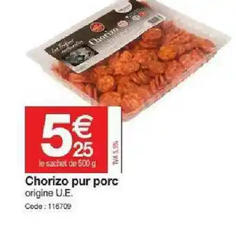 Promocash Chorizo Pur Porc offre