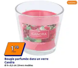 Action Bougie parfumée dans un verre Candra offre