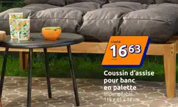 Action Coussin d'assise pour banc en palette offre