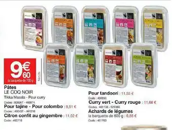 Promocash Pâtes Le Coq Noir offre