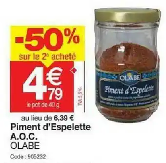 Piment D'espelette A.o.c. Olabe