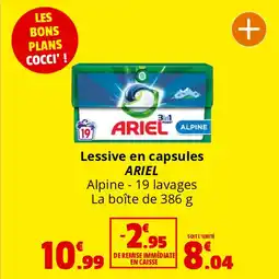 Coccimarket ARIEL Lessive en capsules offre