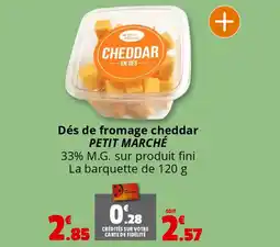 Coccimarket PETIT MARCHÉ Dés de fromage cheddar offre