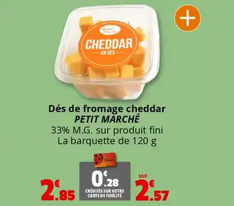 Coccimarket PETIT MARCHÉ Dés de fromage cheddar offre