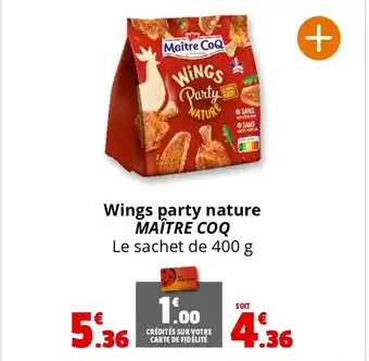 Coccimarket MAITRE COQ  Wings party nature offre