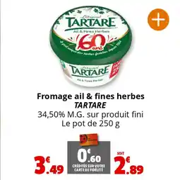 Coccimarket TARTARE Fromage ail & fines herbes offre