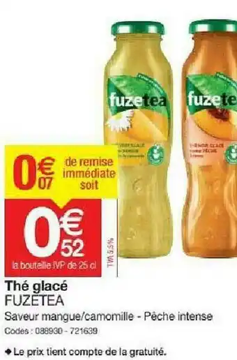 Promocash Thé Glacé Fuzetea offre