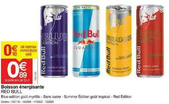 Promocash Boisson énergisante Red Bull offre