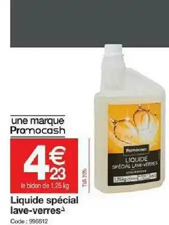 Promocash Liquide Spécial Lave-verres offre
