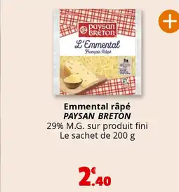 Coccimarket PAYSAN BRETON  Emmental râpé offre