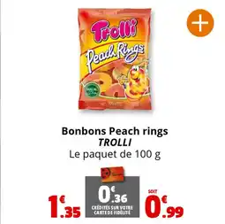 Coccimarket TROLLI Bonbons Peach rings offre