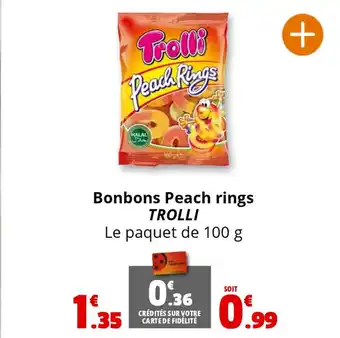 Coccimarket TROLLI Bonbons Peach rings offre