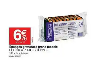 éponges Grattantes Grand Modèle Spontex Professionnel
