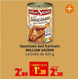 Coccimarket WILLIAM SAURIN  Saucisses aux haricots offre