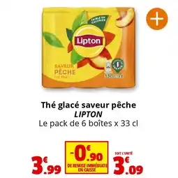 Coccimarket LIPTON Thé glacé saveur pêche offre