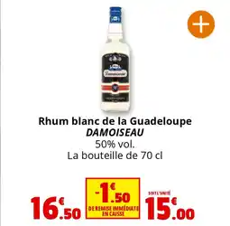 Coccimarket DAMOISEAU Rhum blanc de la Guadeloupe offre