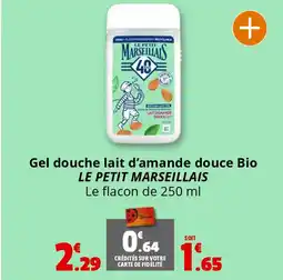 Coccimarket LE PETIT MARSEILLAIS Gel douche lait d'amande douce Bio offre