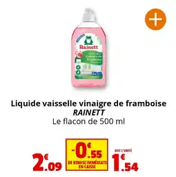 Coccimarket RAINETT Liquide vaisselle vinaigre de framboise offre