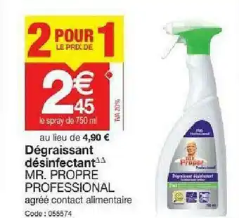 Promocash Dégraissant Désinfectant Mr. Propre Professional offre