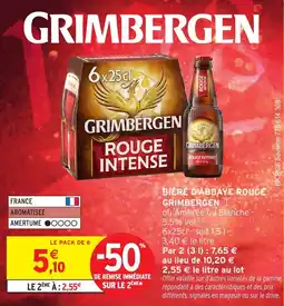 Intermarché Express GRIMBERGEN  Bière d'abbaye rouge offre