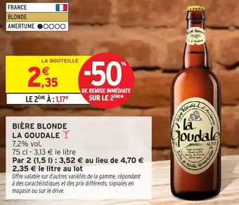 Intermarché Express LA GOUDALE Bière blonde offre