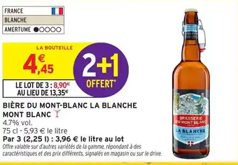 Intermarché Express MONT BLANC  Bière du mont-blanc la blanche offre