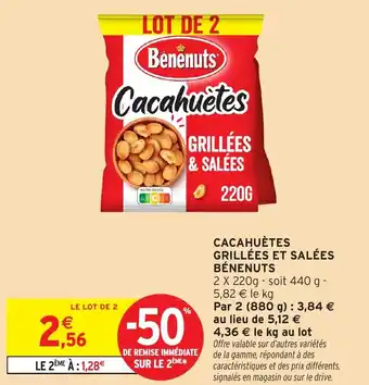 Intermarché Express BÉNENUTS Cacahuètes grillées et salées offre