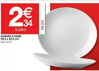 Promocash Assiette à Steak 29,5 X 25,5 Cm offre