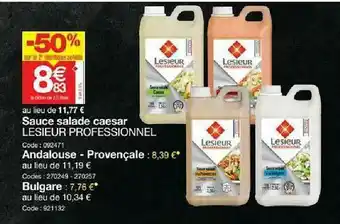 Promocash Sauce Salade Caesar Lesieur Professionnel offre