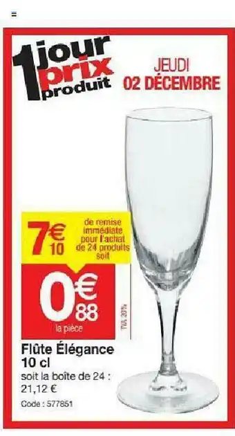 Promocash Flûte élégance 10 Cl offre