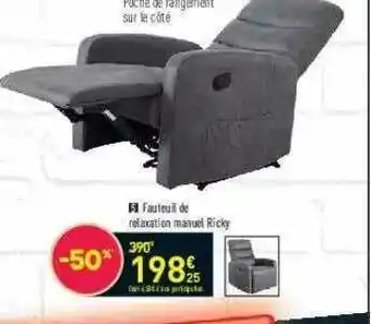 Conforama Fauteuil De Relaxation Manuel Ricky offre