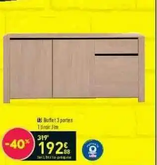 Conforama Buffet 3 Portes 1 Tiroir Jim offre