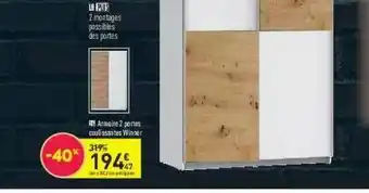 Conforama Armoire 2 Portes Coulissantes Winnet offre