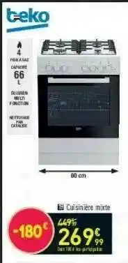 Conforama Cuisinière Mixte Beko offre