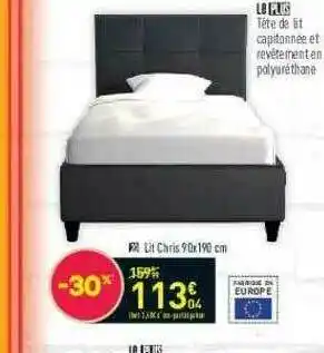 Conforama Lit Chris 90 X 190 Cm offre