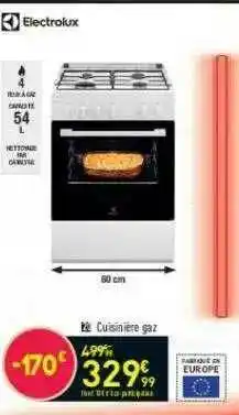 Conforama Cuisinière Gaz Electrolux offre