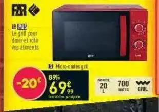 Conforama Micro-ondes Gril Far offre