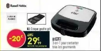 Conforama Croque Gaufre Gril Russell Hobbs offre