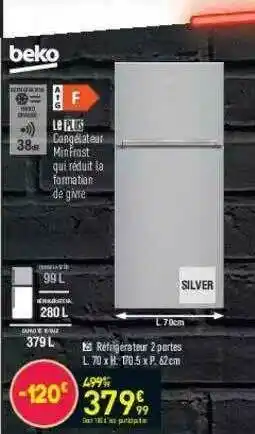Conforama Réfrigérateur 2 Portes Beko offre