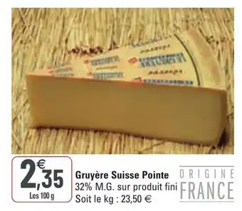 Gruyère suisse pointe
