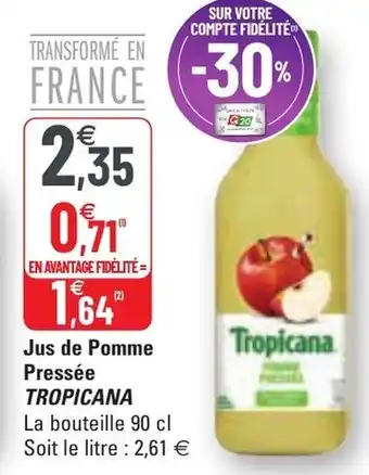 G20 Jus de pomme pressée TROPICANA offre