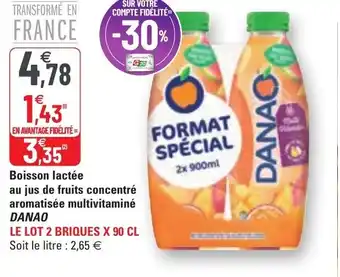 G20 Boisson lactée au jus de fruits concentré offre