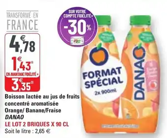 G20 Boisson lactée au jus de fruits concentré aromatisée offre
