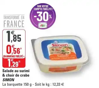 G20 Salade au surimi & chair de crabe SIMON offre